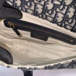 Saddle Medium Canvas Blue Oblique GHW