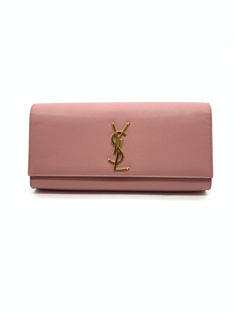 Kate Clutch Pink Grained GHW