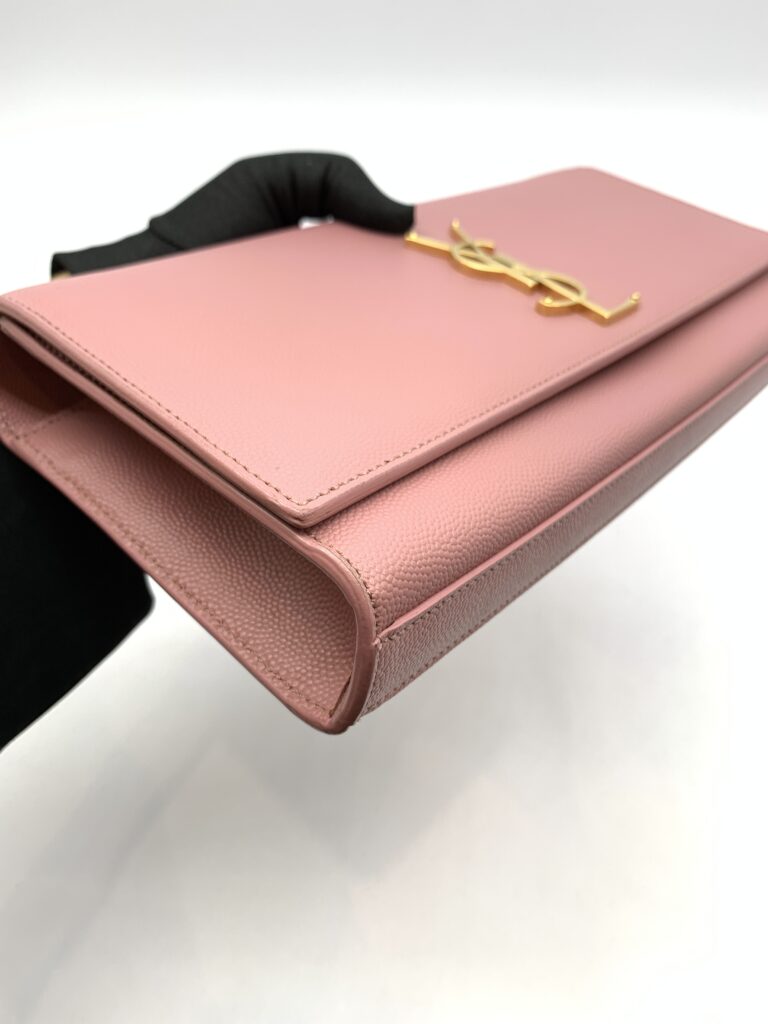 Kate Clutch Pink Grained GHW