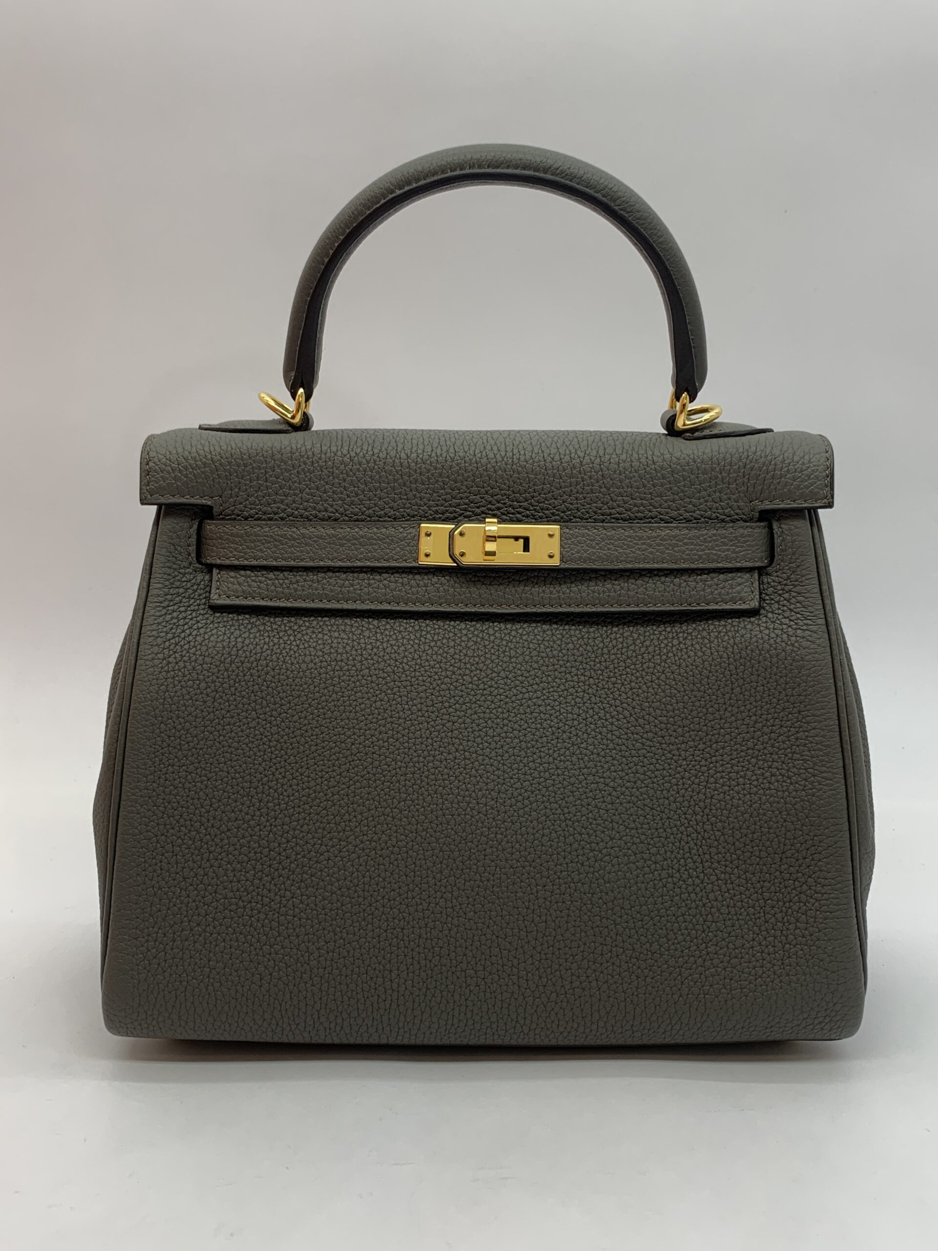 Kelly 25 Togo Gris Etain GHW