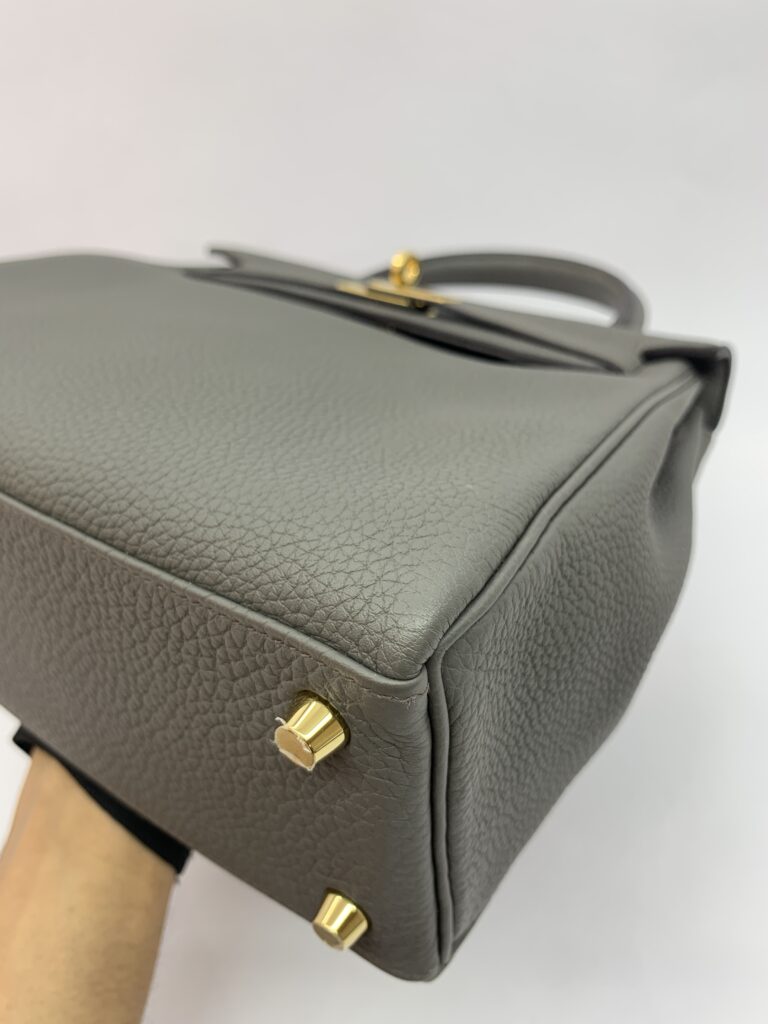 Kelly 25 Togo Gris Etain GHW