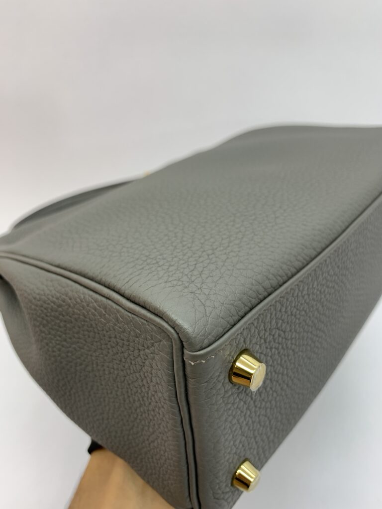 Kelly 25 Togo Gris Etain GHW