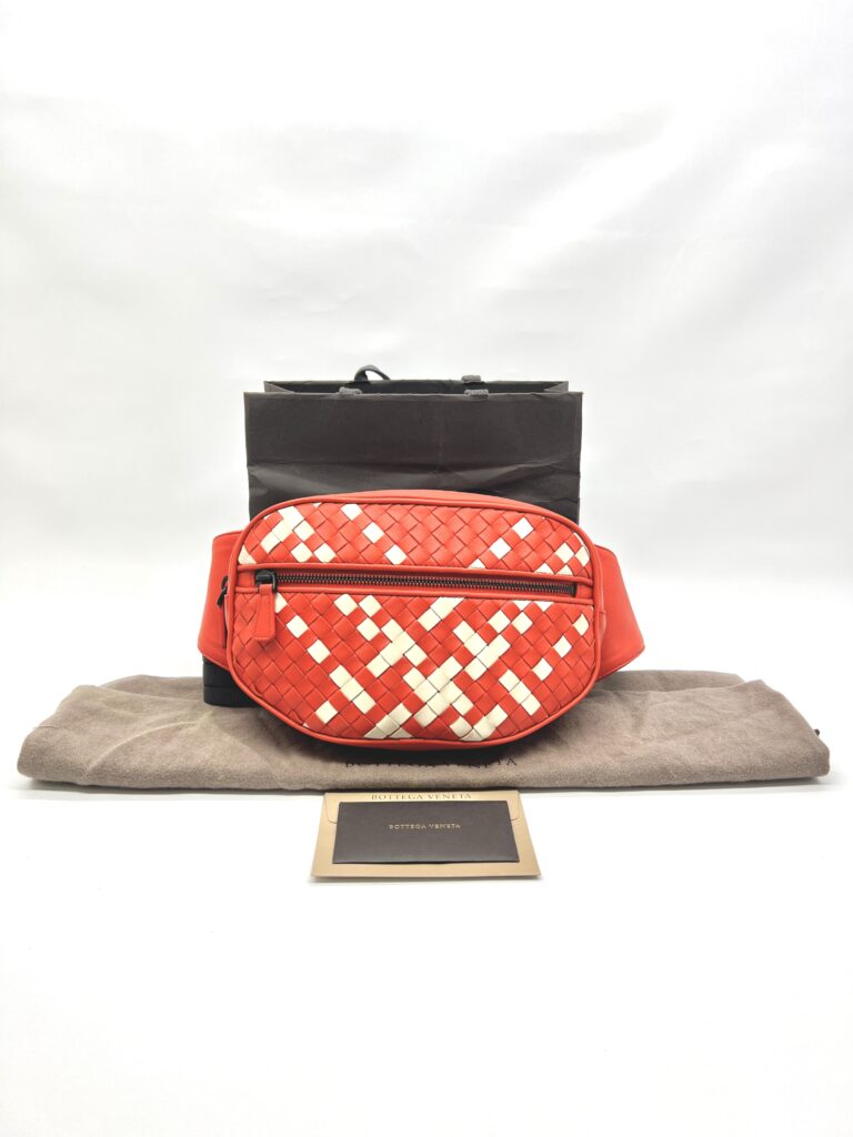 Bottega Veneta Belt Bag Intrecciato Poppy/Poppy Mist