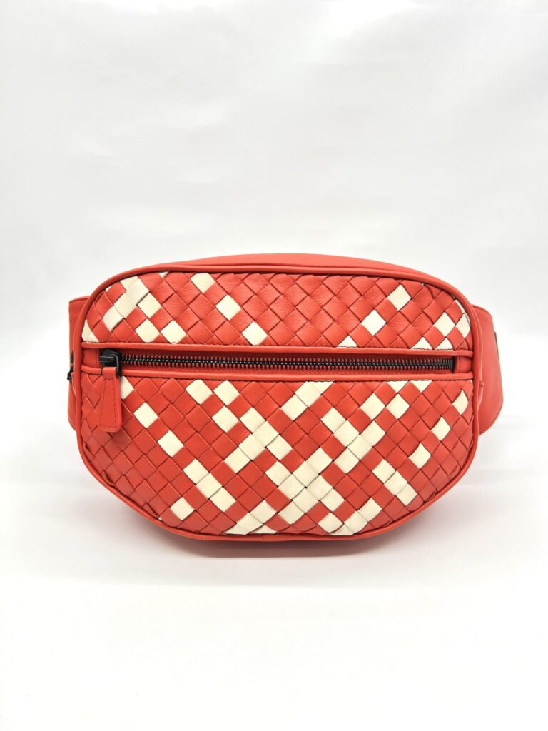 Bottega Veneta Belt Bag Intrecciato Poppy/Poppy Mist