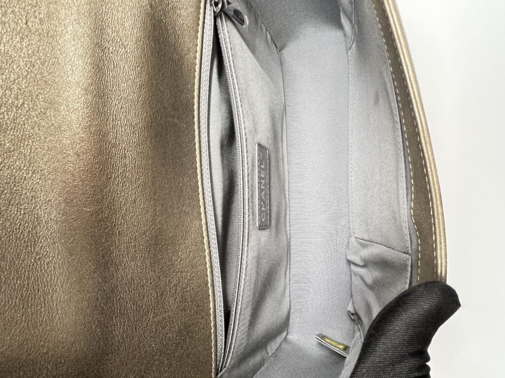 Chanel Boy Medium Silver Gold 2014