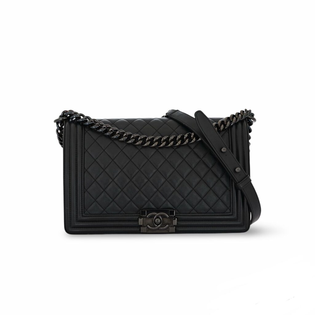 Boy 28 Calfskin Black