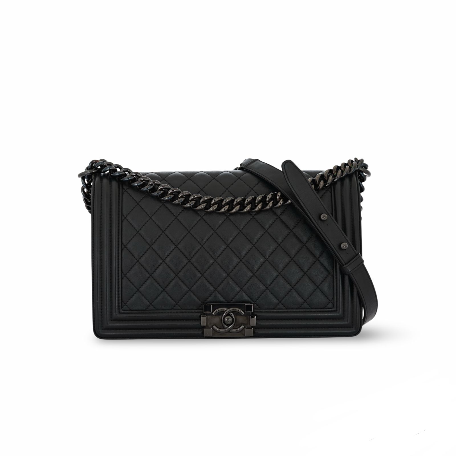 Boy 28 Calfskin Black