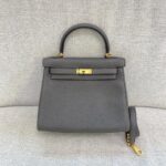 Kelly 25 Togo Gris Etain GHW