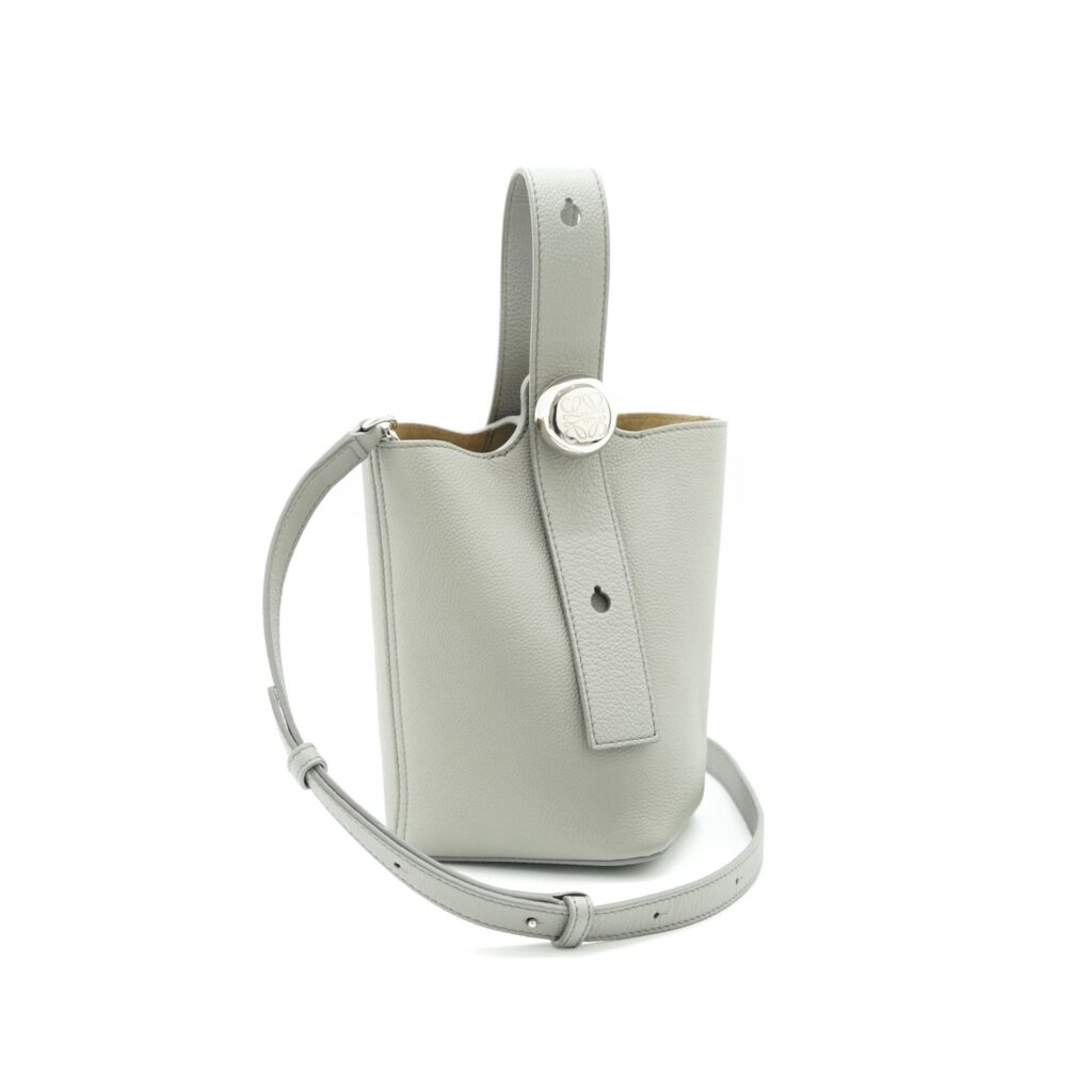 Pebble Bucket Bag Dark Grey SHW