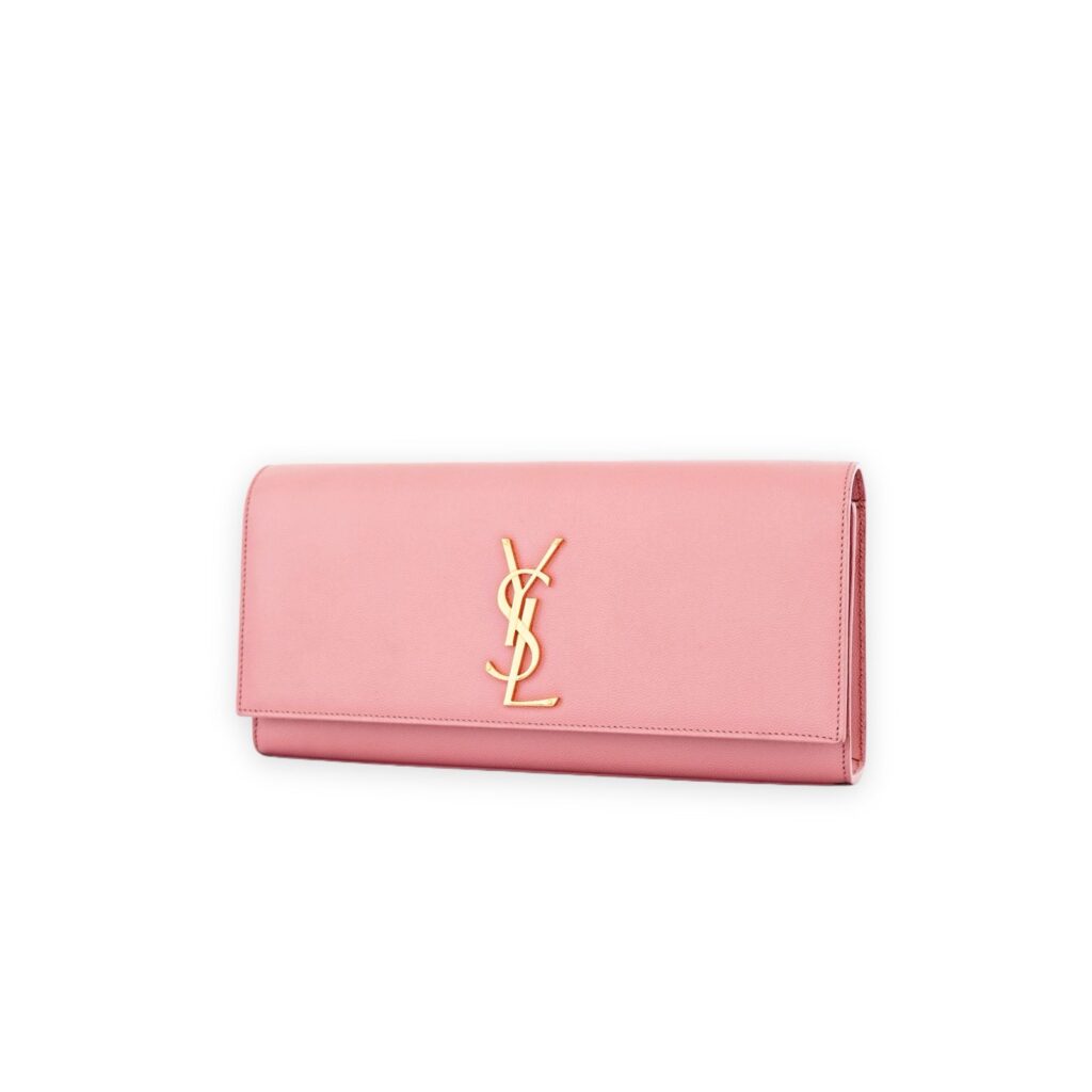 Kate Clutch Pink Grained GHW
