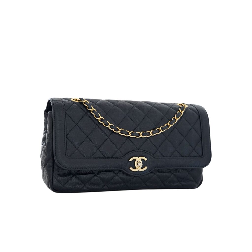CC Flap Bag Caviar Navy Blue GHW