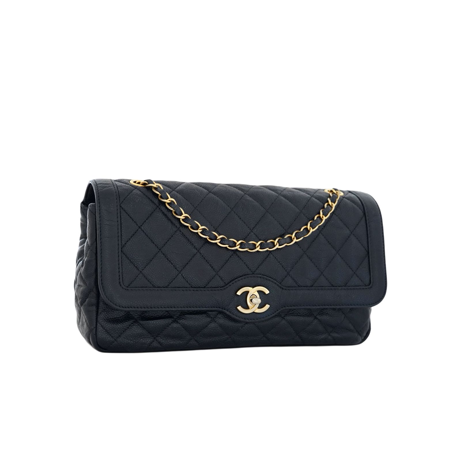 CC Flap Bag Caviar Navy Blue GHW