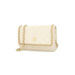 WOC Round Chain Lambskin Light Beige GHW
