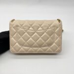 WOC Round Chain Lambskin Light Beige GHW