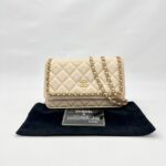 WOC Round Chain Lambskin Light Beige GHW