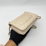 WOC Round Chain Lambskin Light Beige GHW