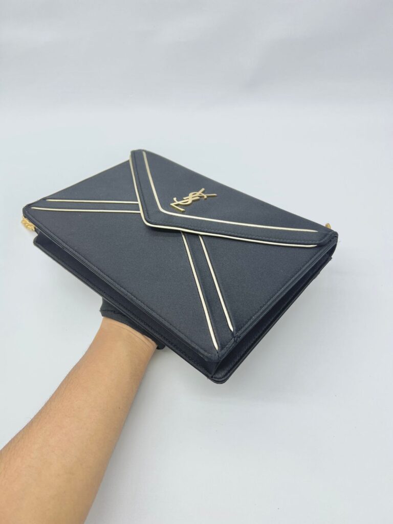 Gaby Chain Bag Satin Black Silver GHW