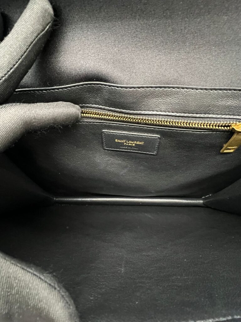 Gaby Chain Bag Satin Black Silver GHW