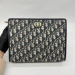 30 Montaigne Dea Pouch Canvas Oblique Navy GHW