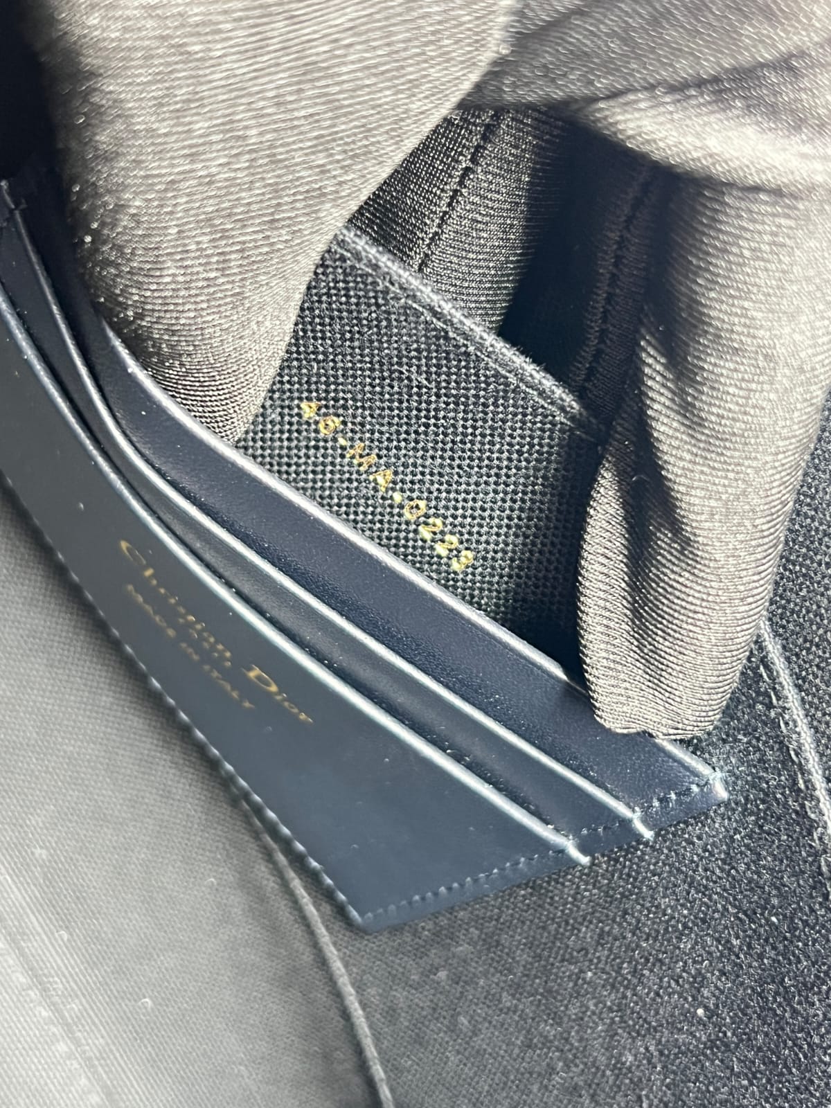 30 Montaigne Dea Pouch Canvas Oblique Navy GHW