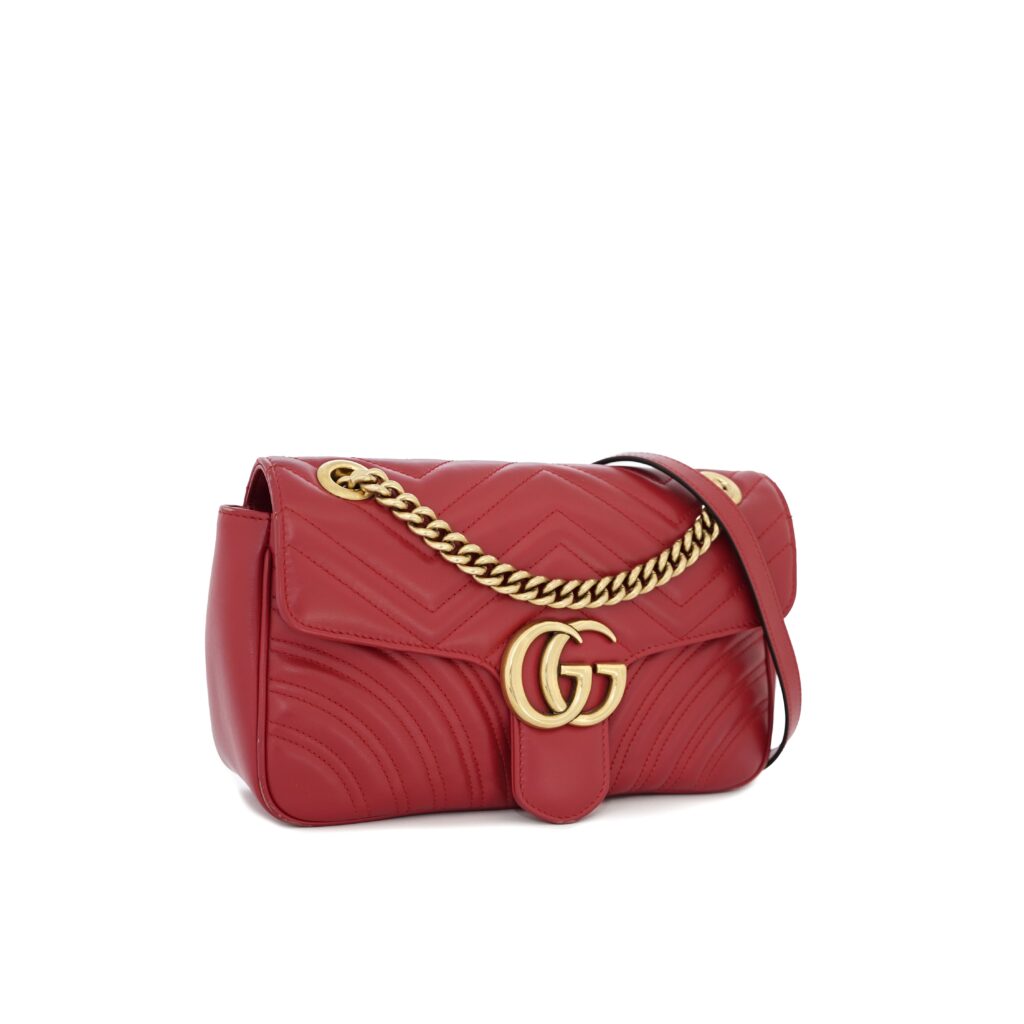 Marmont Flap Small Red GHW