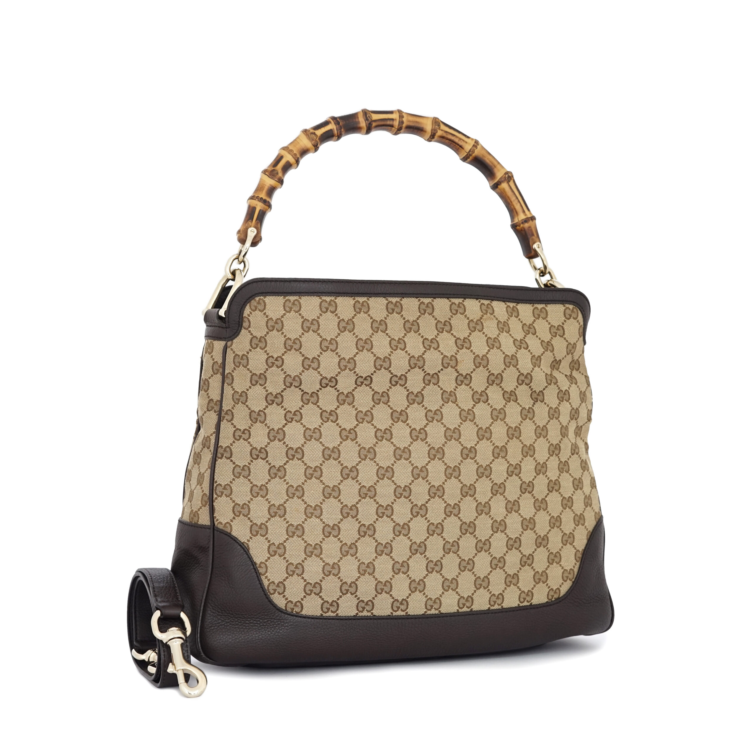 Diana Bamboo GG Canvas Brown GHW