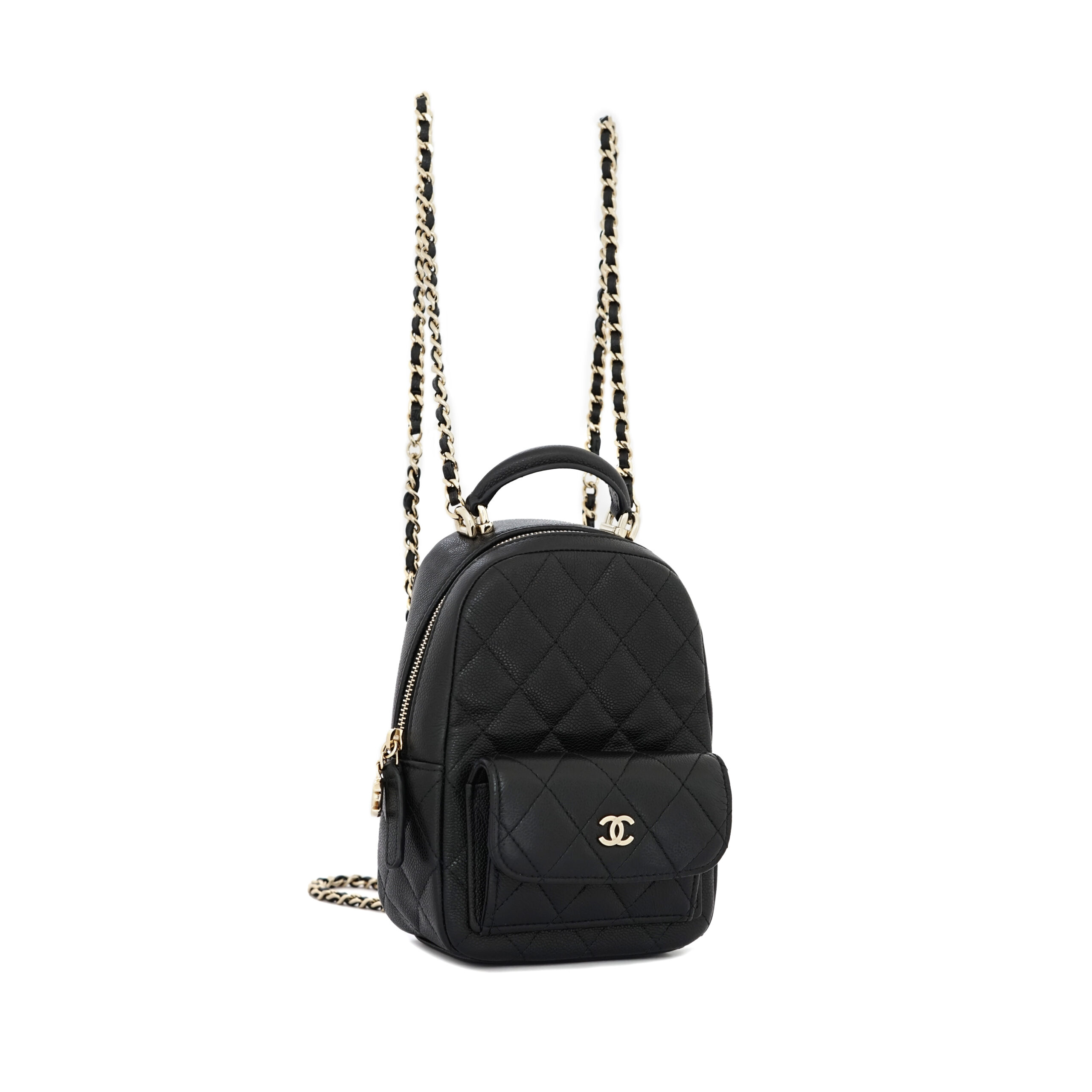 Mini Backpack Black Caviar LGHW