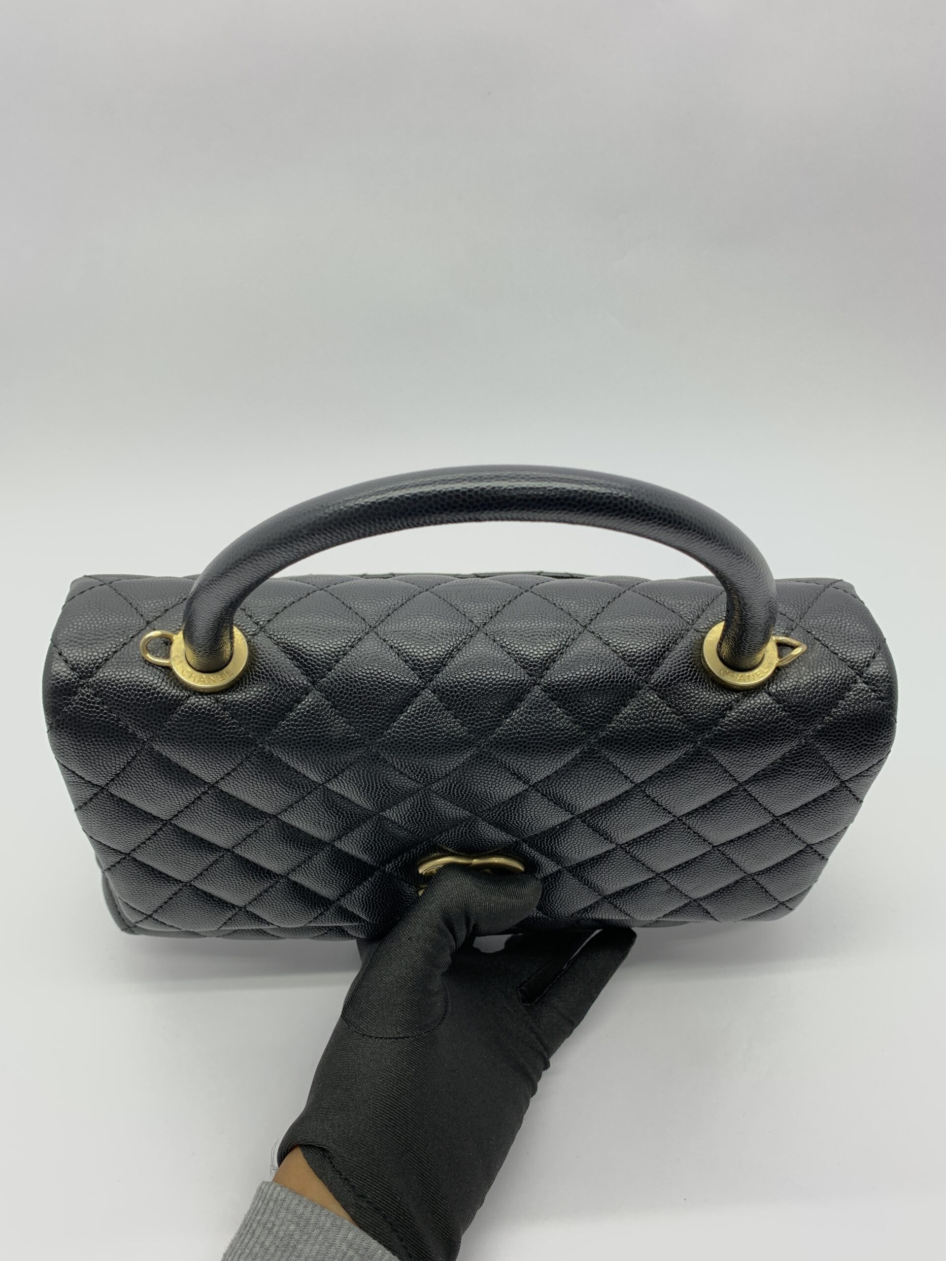 Coco Handle Medium Caviar Black GHW