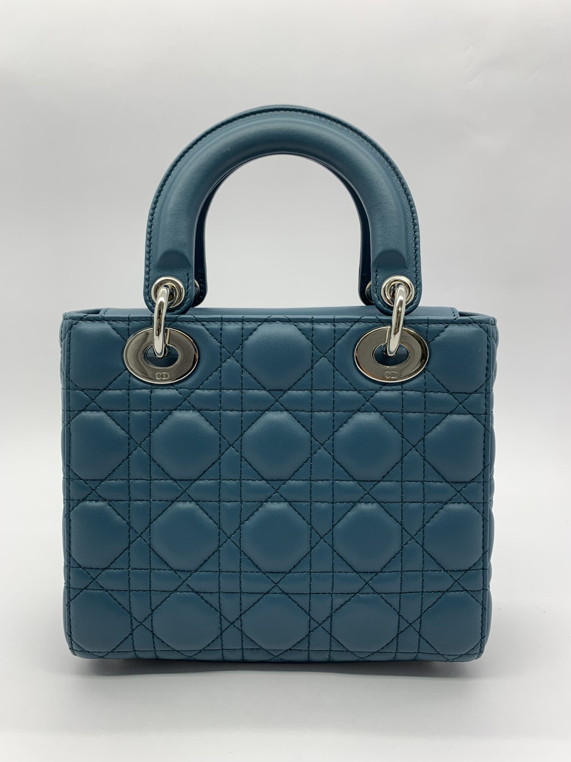 Lady Dior Small Lambskin Deep Ocean SHW