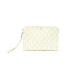 A5 Triangle Pouch White Beige SHW