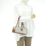 Beau Bag Small Canvas Leather Beige Brandy GHW
