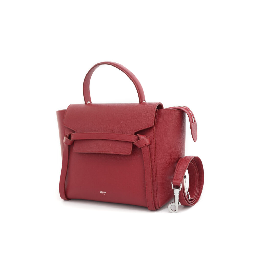 Micro Belt Bag Grained Red SHW
