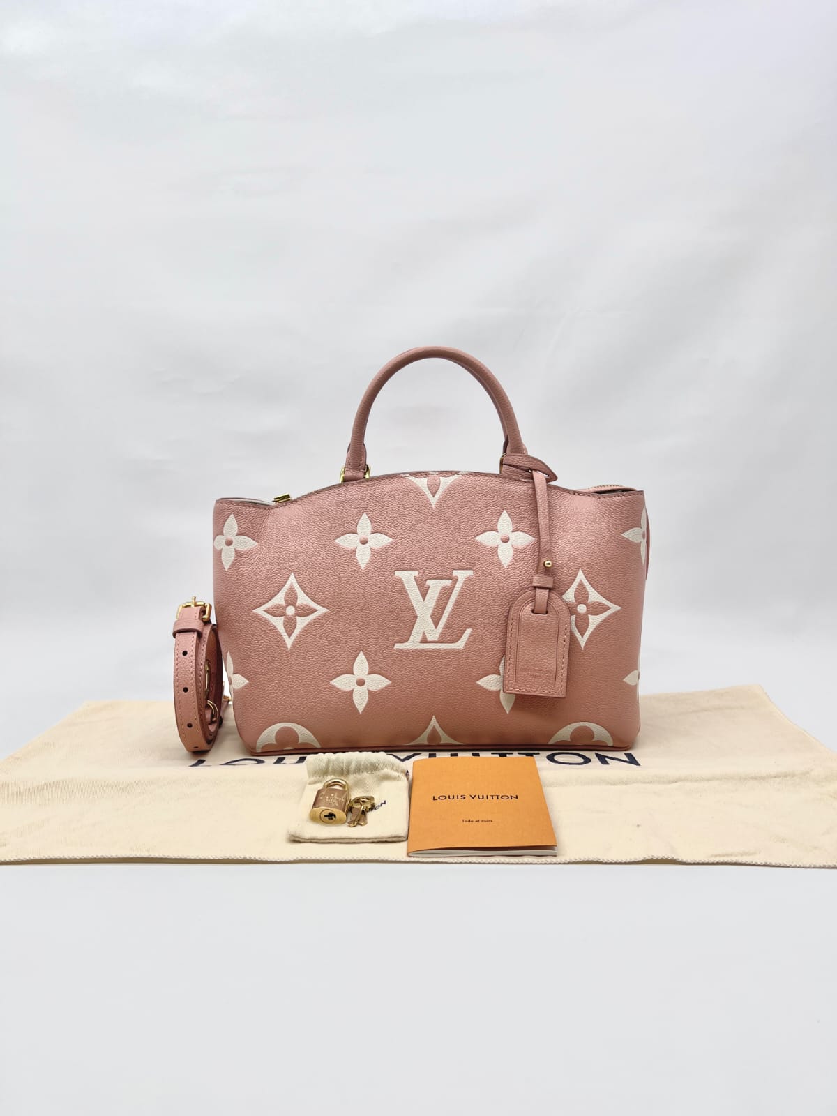 Petit Palais PM Monogram Empreinte Rose Trianon GHW