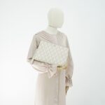 A5 Triangle Pouch White Beige SHW