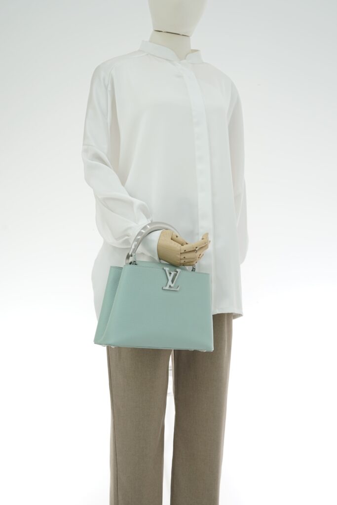 Capucine BB Brushed Metal Handle Ceramic Light Green