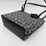 Square Tote Bag Anagram Navy Black