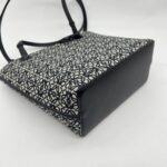 Square Tote Bag Anagram Navy Black