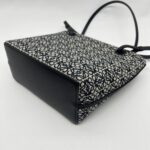 Square Tote Bag Anagram Navy Black