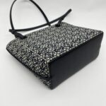 Square Tote Bag Anagram Navy Black