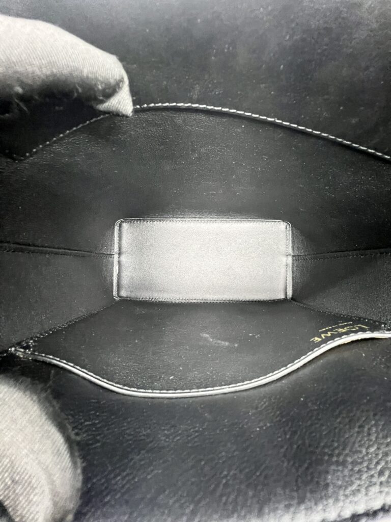 Square Tote Bag Anagram Navy Black