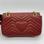 Marmont Flap Small Red GHW