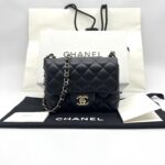 Mini Square Black Lambskin GHW