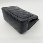 Mini Square Black Lambskin GHW