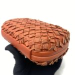 Fringe Knot Clutch Orange Coral