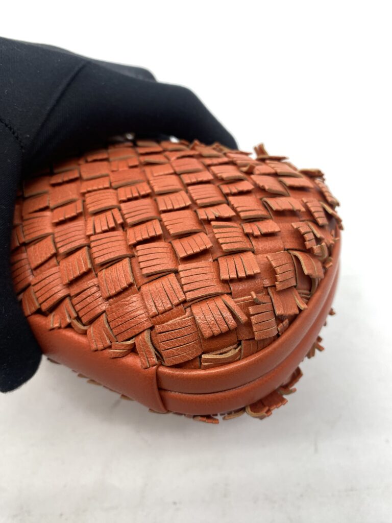 Fringe Knot Clutch Orange Coral