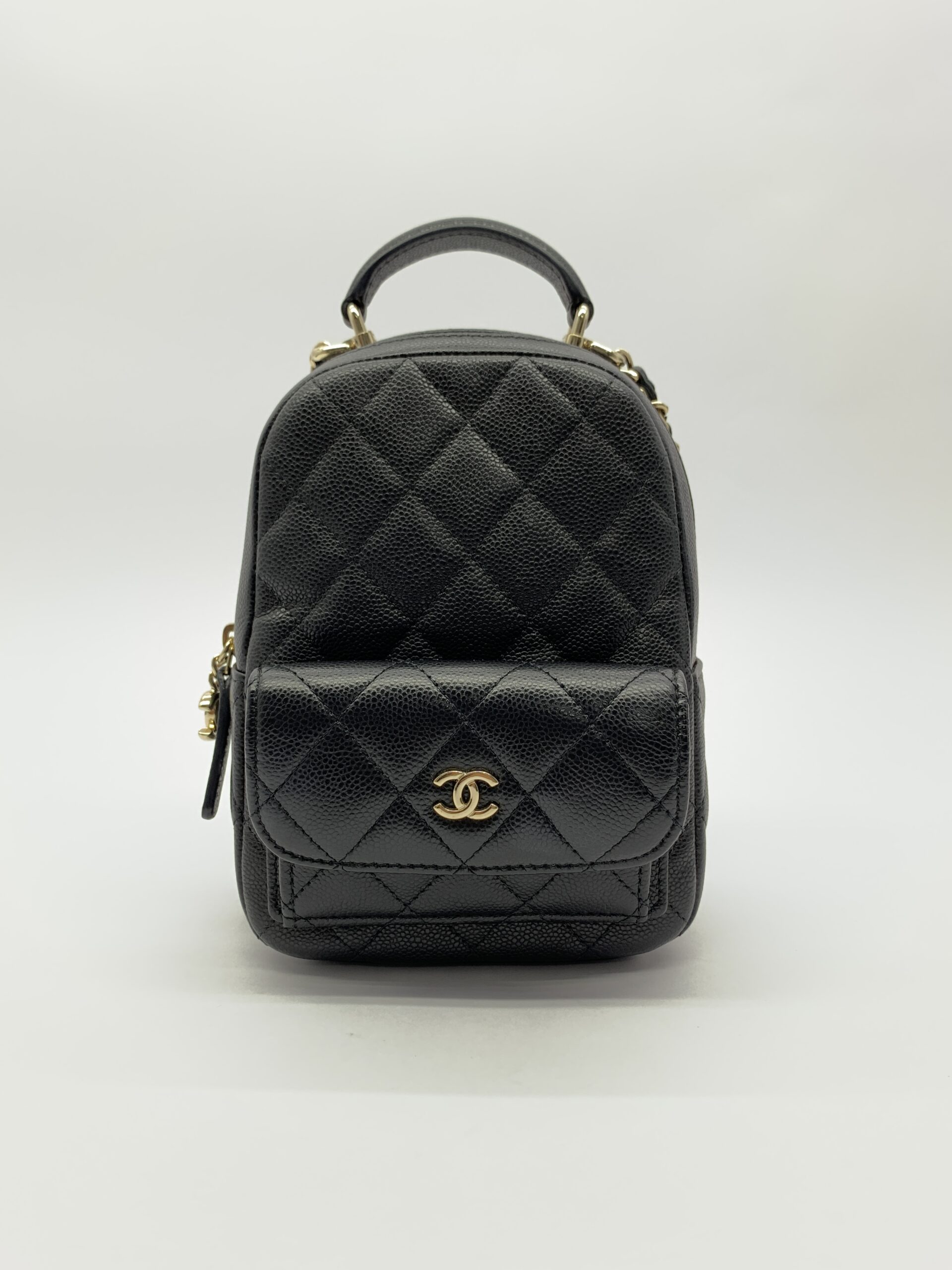 Mini Backpack Black Caviar LGHW