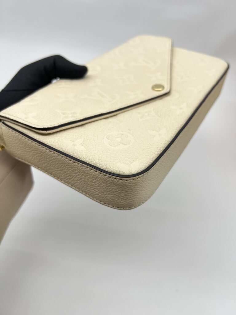 Felicie GM Monogram Empreinte Creme GHW