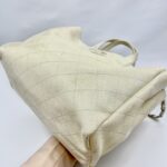 Large Shopping Tote Caviar White SHW