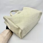 Large Shopping Tote Caviar White SHW