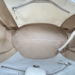 Large Shopping Tote Caviar White SHW